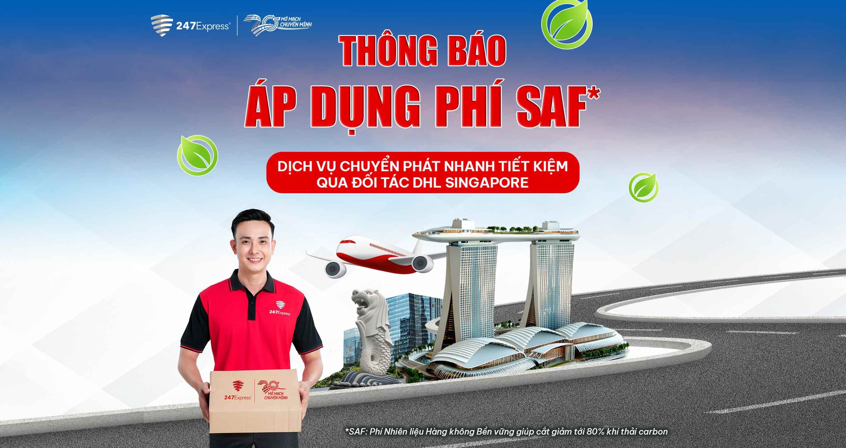 Thông báo: Áp dụng phí SAF cho dịch vụ Chuyển phát Tiết kiệm Quốc tế