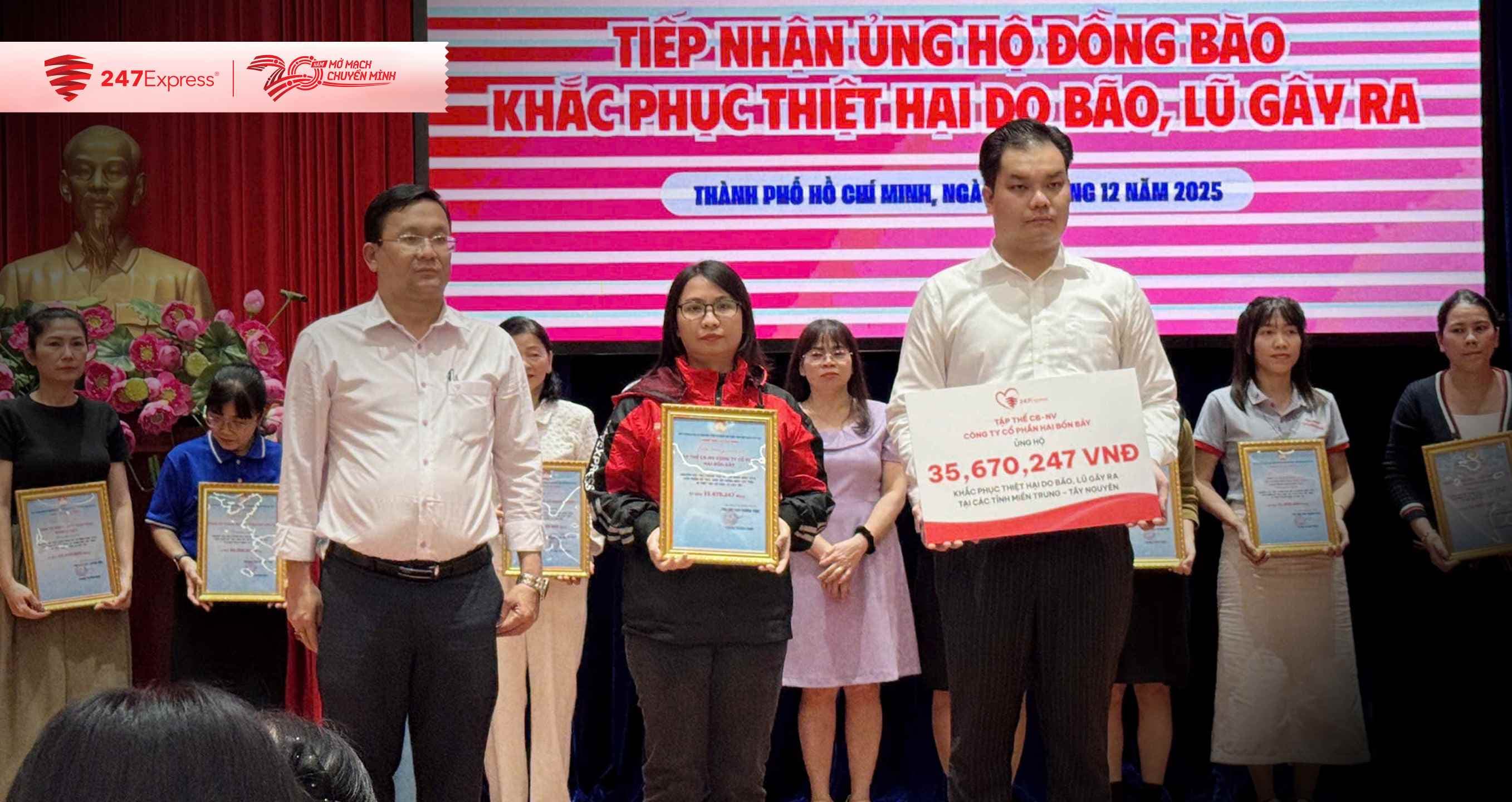 Tập thể 247Express hướng về miền Trung - Tây Nguyên